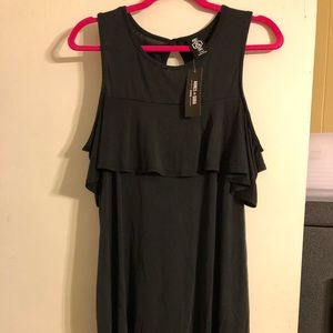 Agnes and Dora Cold Shoulder Tunic in Black